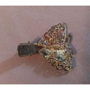 Vintage Butterfly Rhinestone Hair Clip Barrette